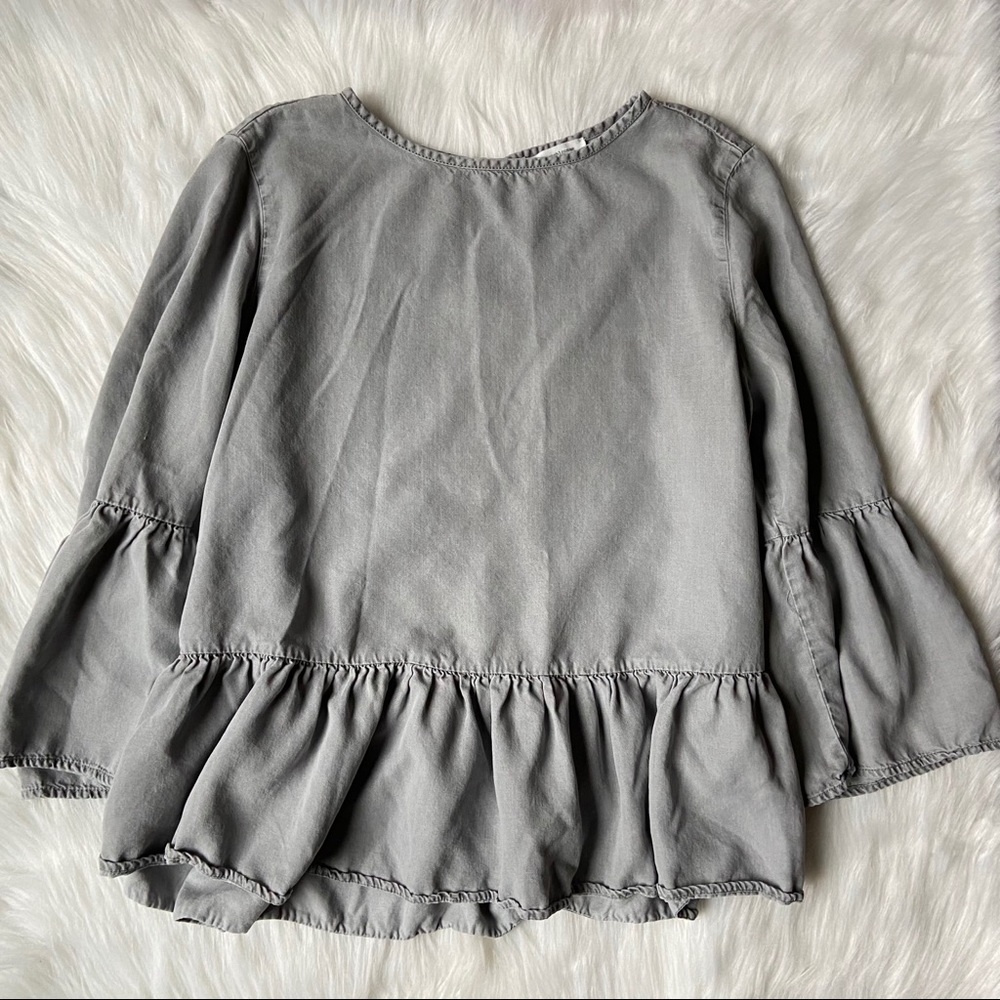 BeachLunchLounge Peplum Bell Sleeve Blouse